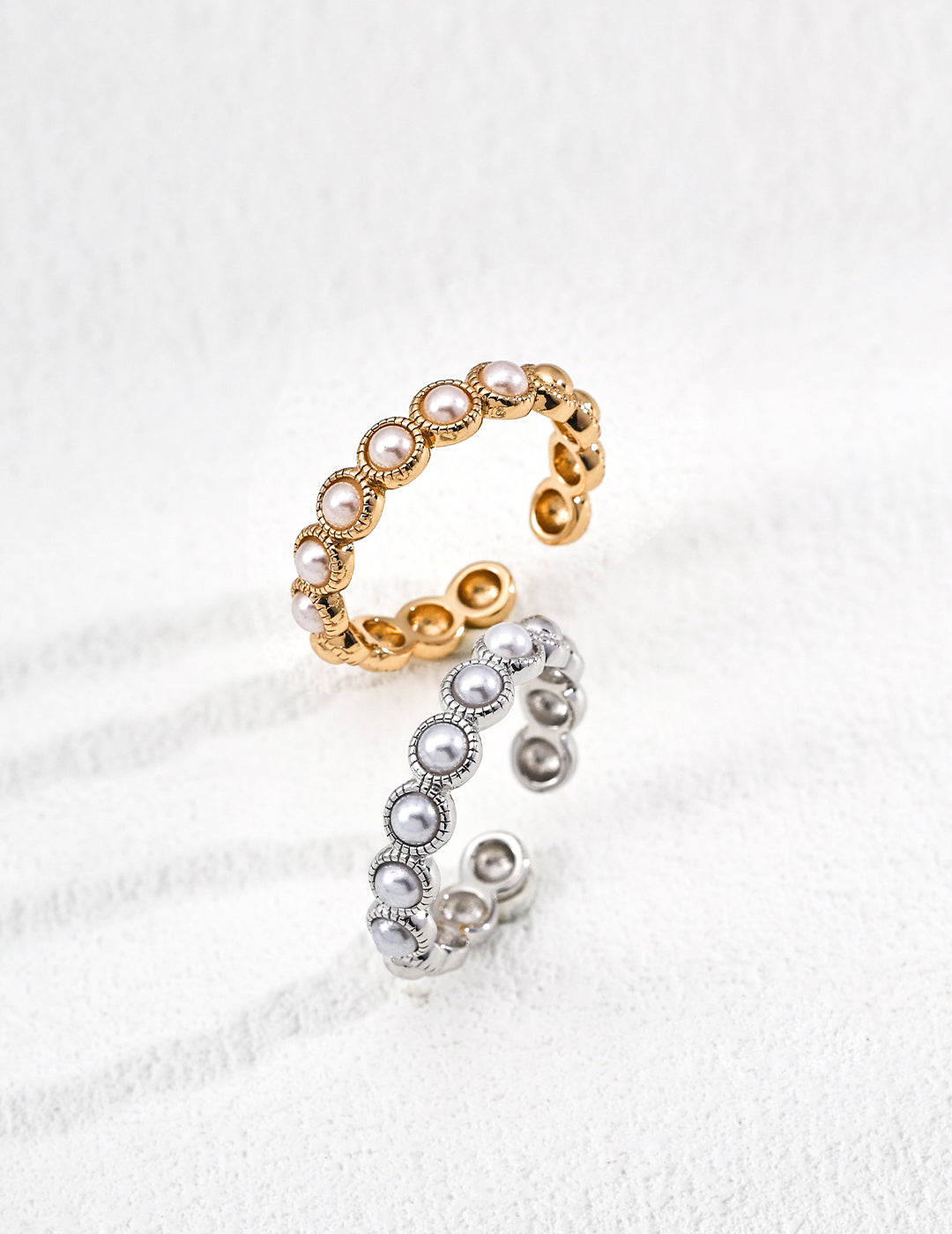 S925 Sterling Silver Minimalist Imitation Pearl Ring