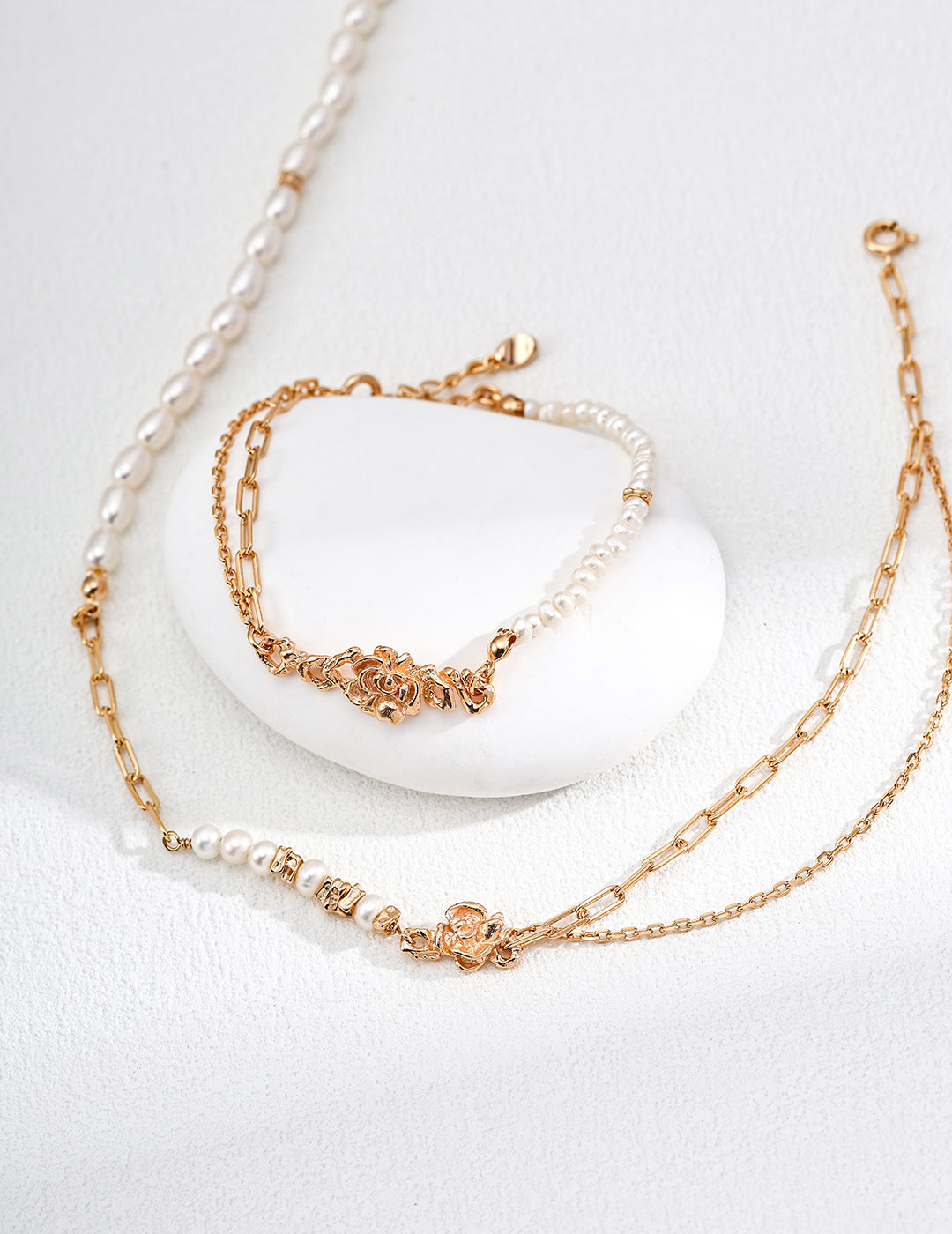 Elegant Vintage S925 Silver Necklace with Natural Pearls