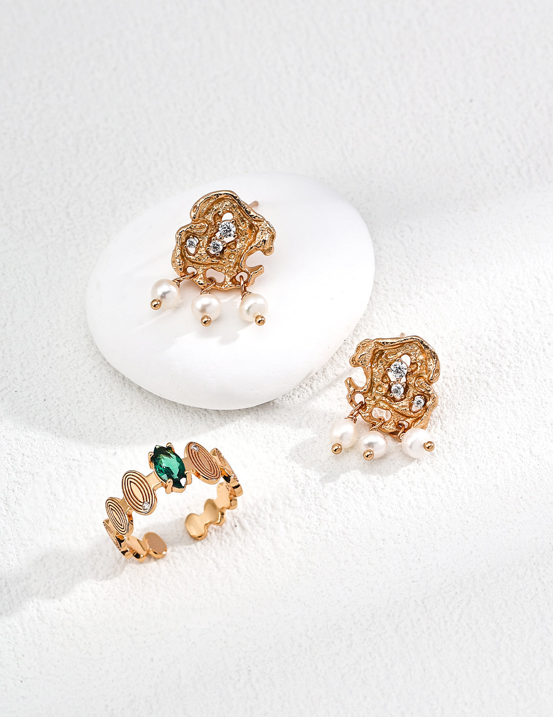 S925 Sterling Silver Vintage Natural Pearl Earrings