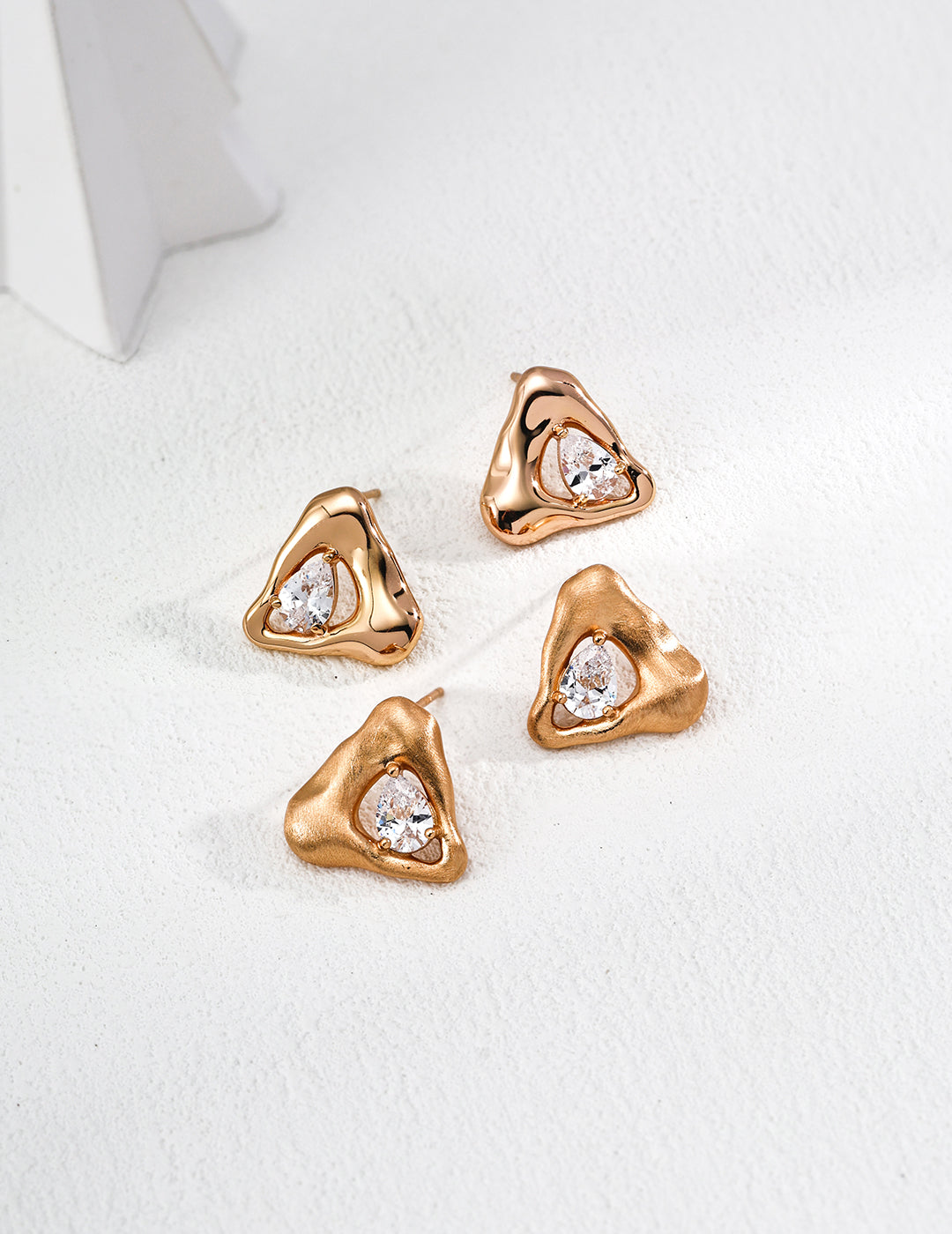 Rational Triangle Zirconia Earrings
