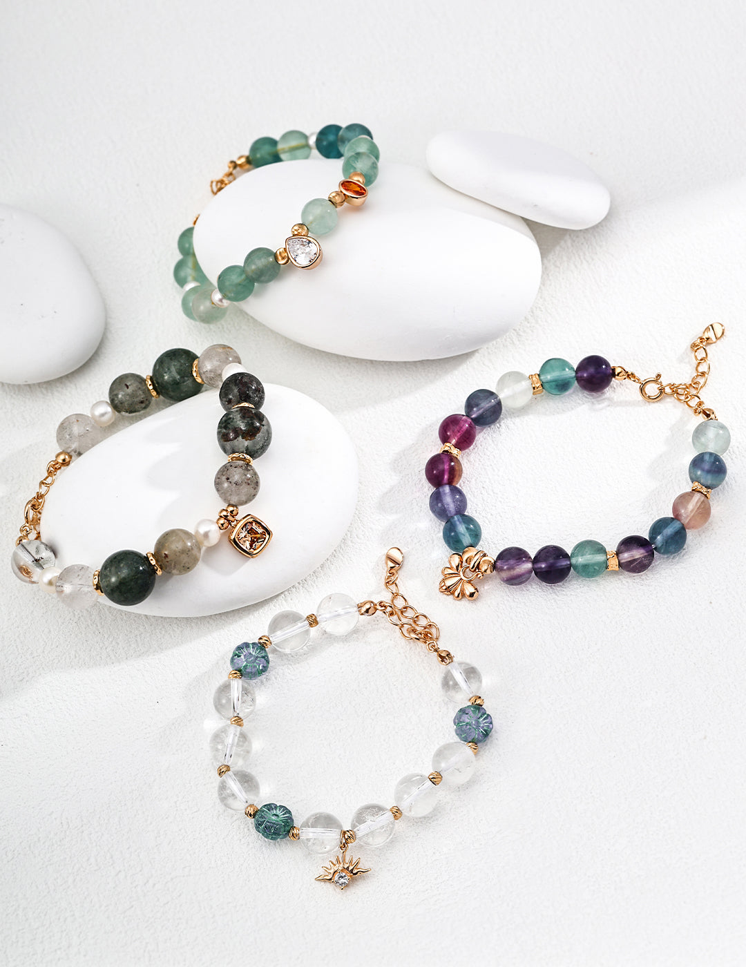 Fashionable Multicolor Fluorite Bracelet in S925 Silver