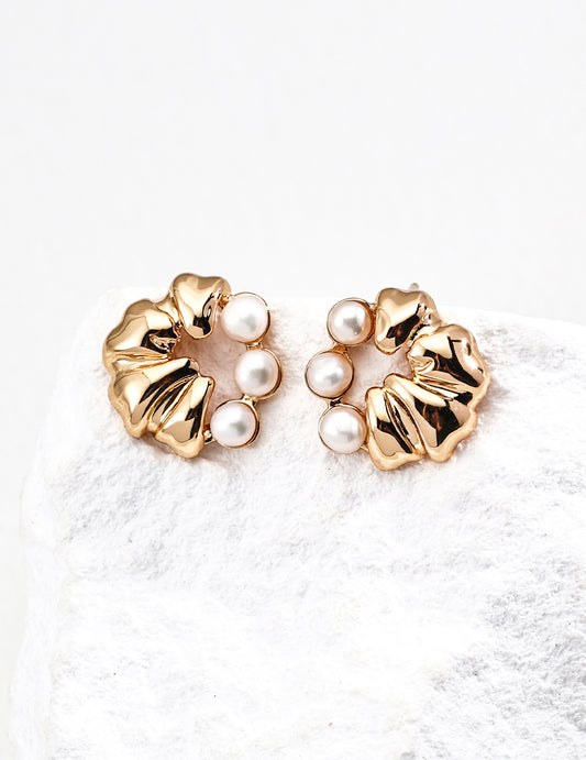 S925 Sterling Silver Vintage Pearl Earrings