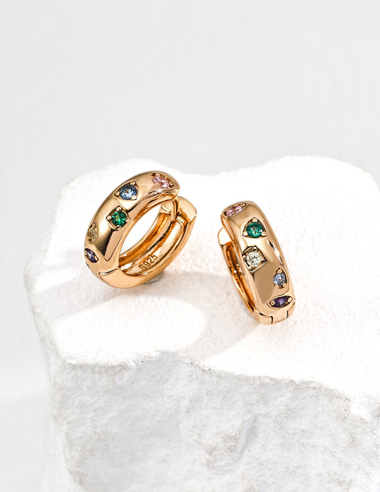 S925 Sterling Silver Vintage Cubic Zirconia Earrings