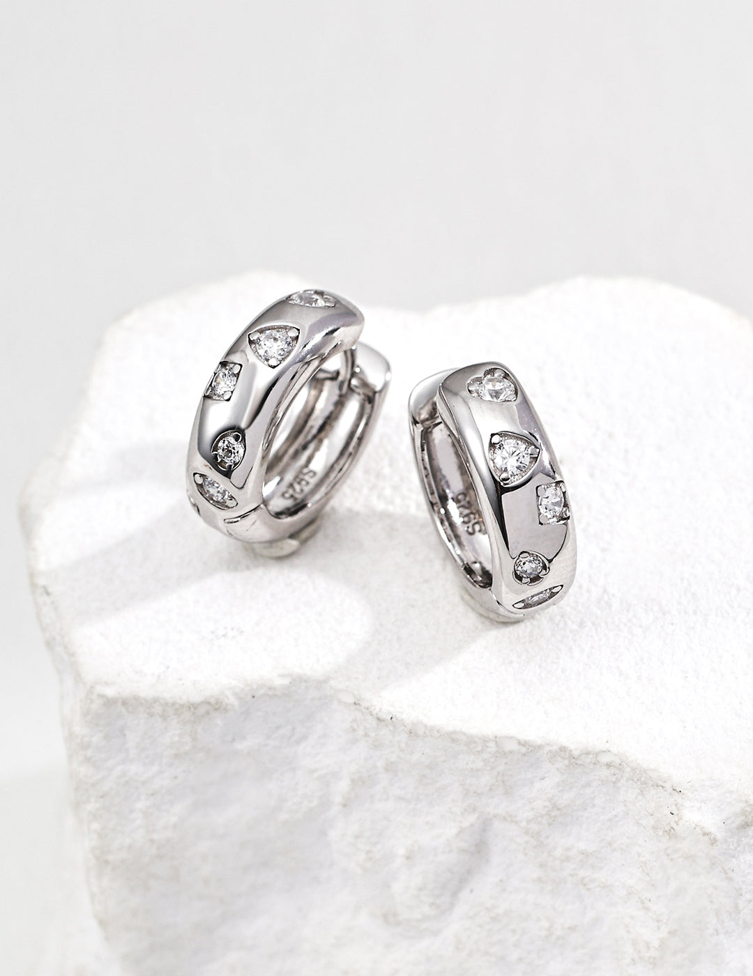 S925 Sterling Silver Vintage Cubic Zirconia Earrings