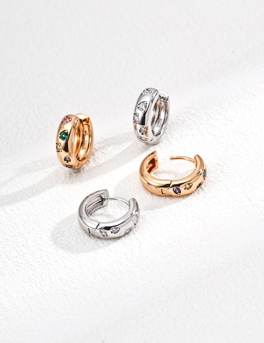 S925 Sterling Silver Vintage Cubic Zirconia Earrings