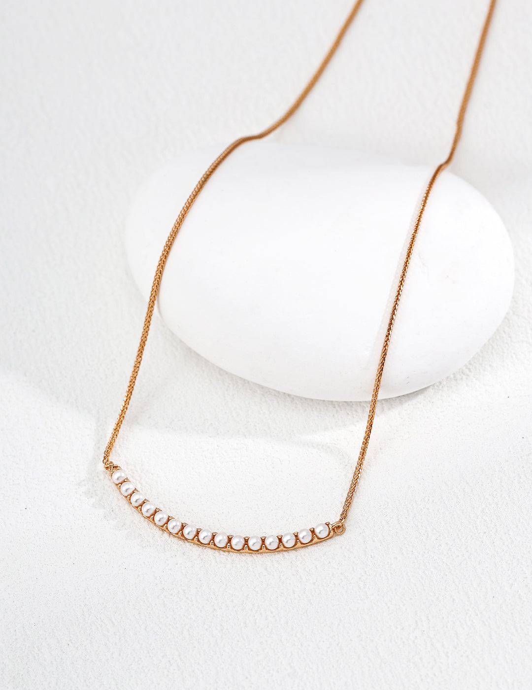 S925 Silver Minimalist Imitation Pearl Necklace