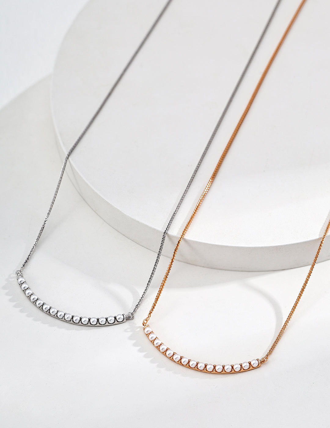 S925 Silver Minimalist Imitation Pearl Necklace