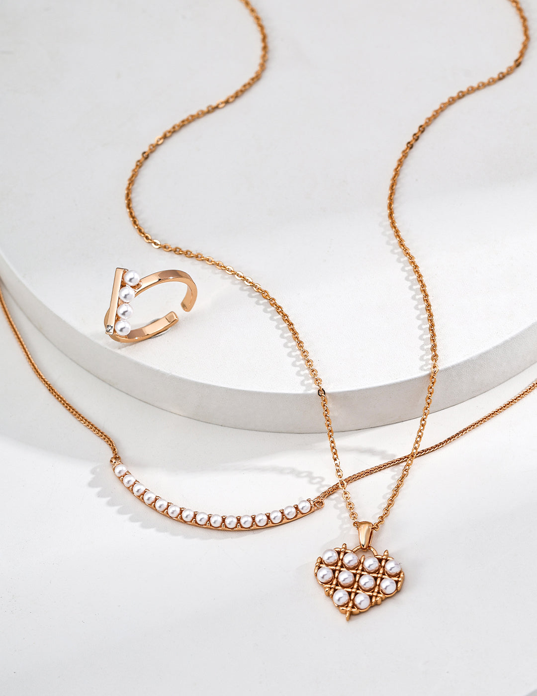 S925 Silver Minimalist Imitation Pearl Necklace