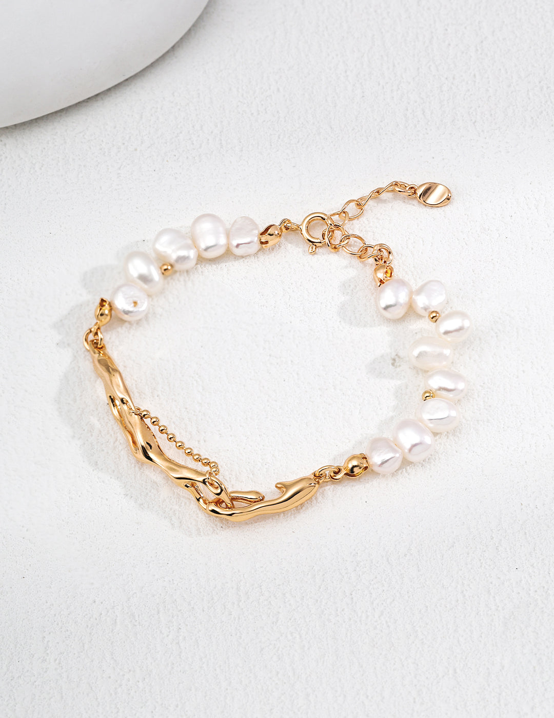 Vintage Natural Pearl Bracelet in S925 Sterling Silver