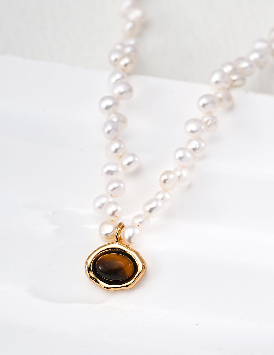 S925 Sterling Silver Natural Pearl Necklace