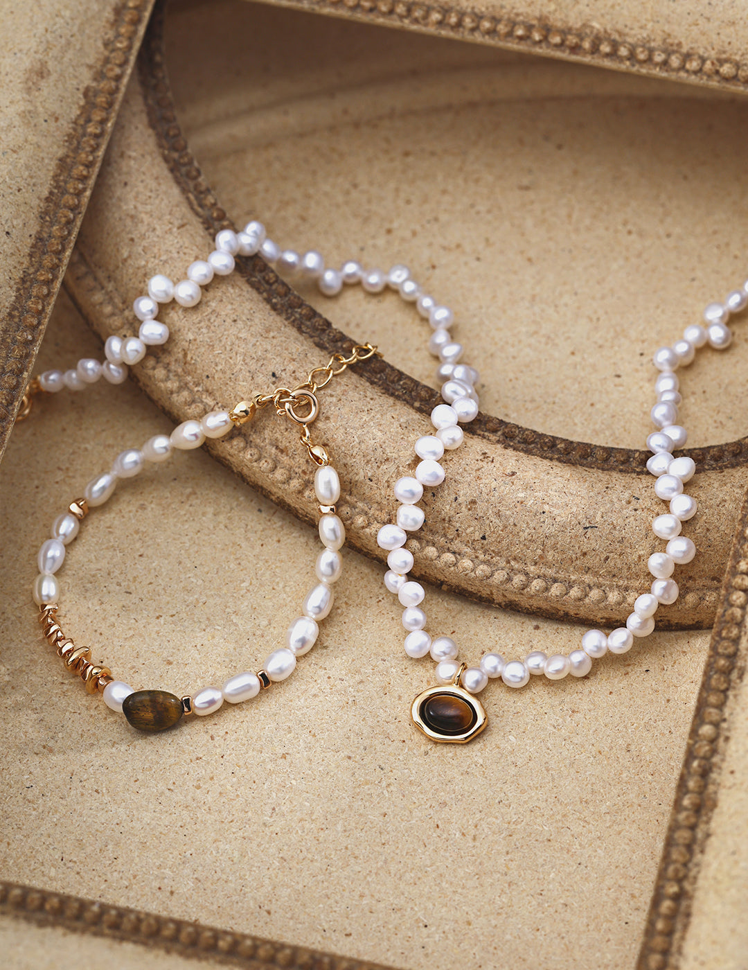 S925 Sterling Silver Natural Pearl Necklace