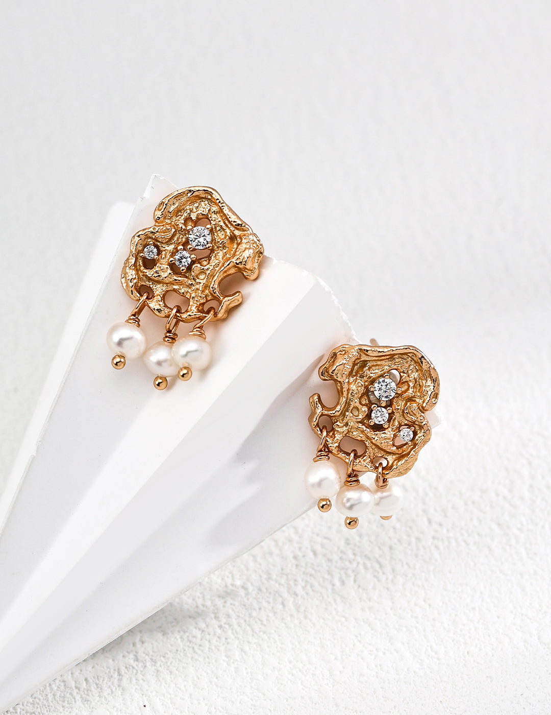S925 Sterling Silver Vintage Natural Pearl Earrings