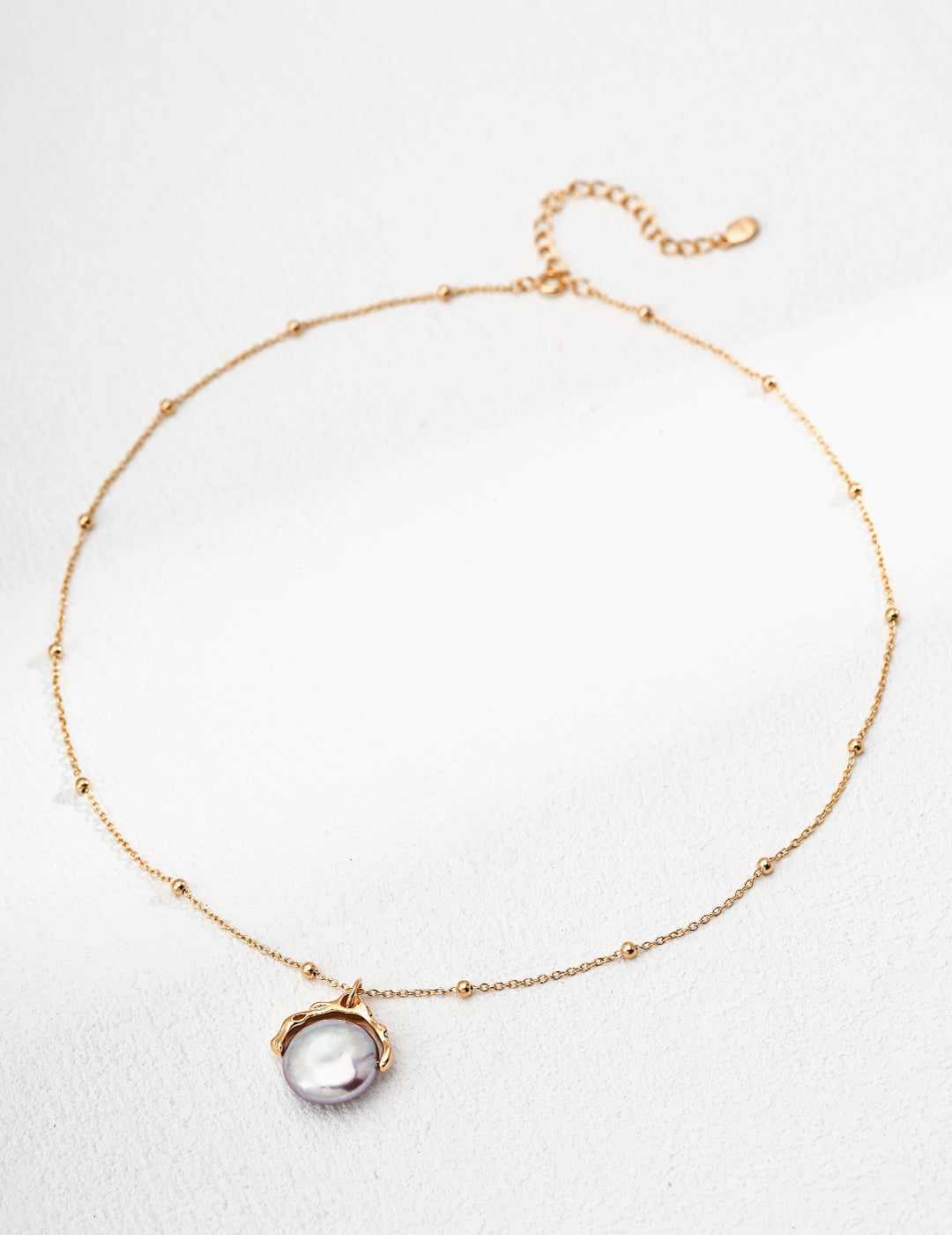 S925 Sterling Silver Fashion Natural Pearl Pendant Necklace