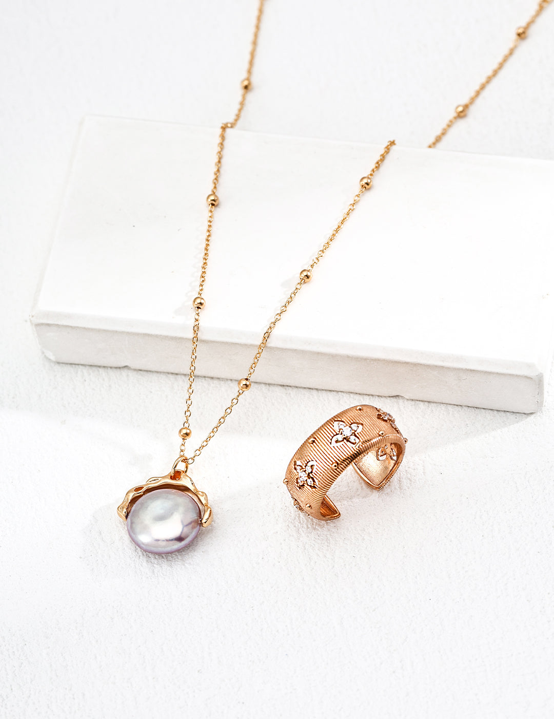 S925 Sterling Silver Fashion Natural Pearl Pendant Necklace