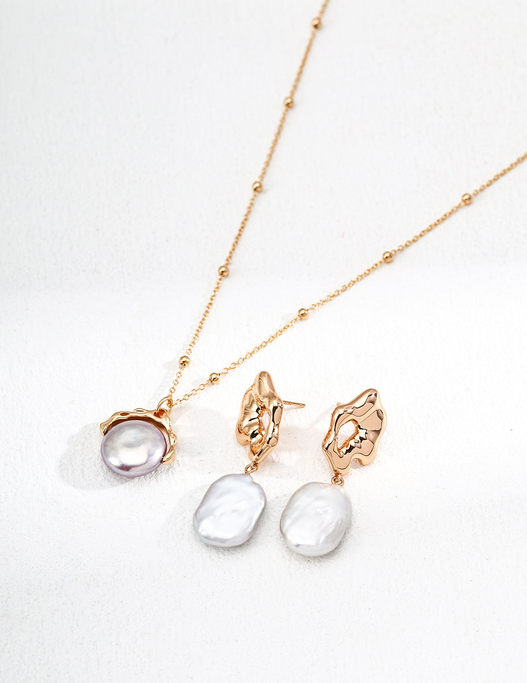 S925 Sterling Silver Fashion Natural Pearl Pendant Necklace