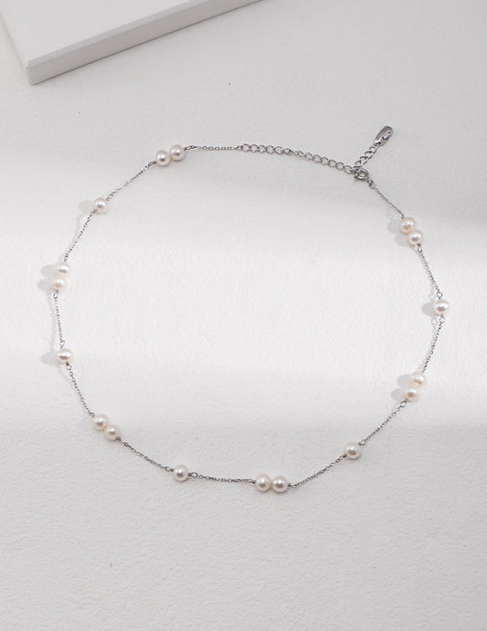 Sterling Silver Pearl Necklace