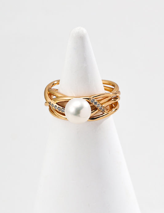 S925 Sterling Silver Starry Sky-Inspired Cubic Zirconia Ring