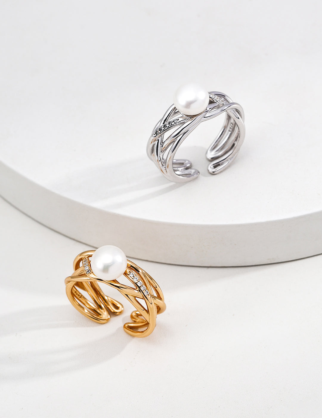 S925 Sterling Silver Starry Sky-Inspired Cubic Zirconia Ring