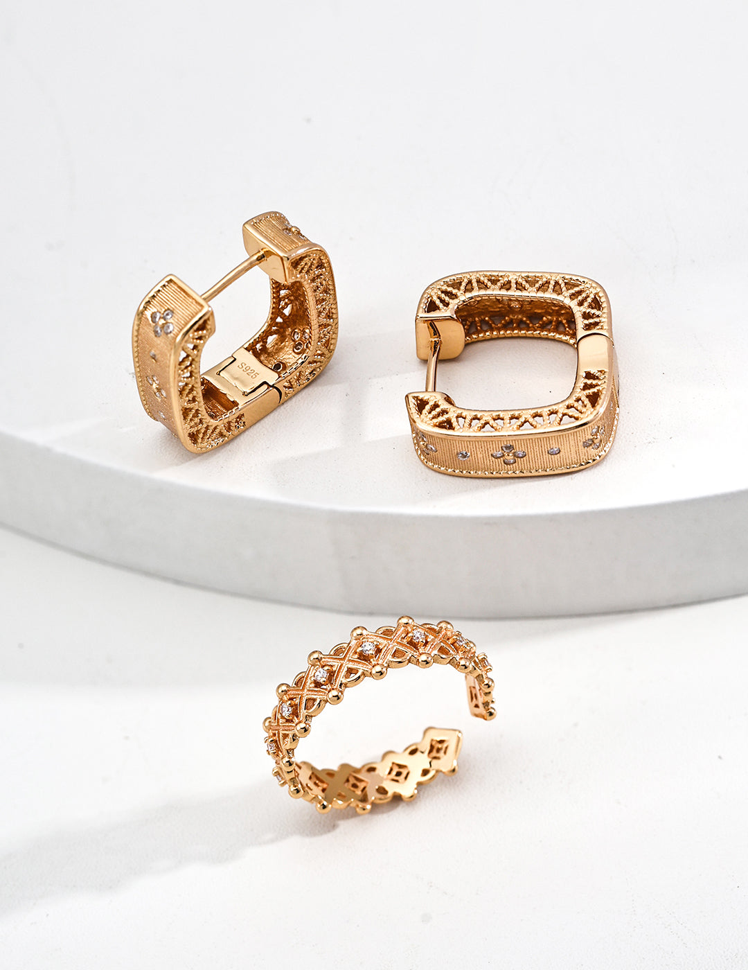 S925 Silver Stylish Zircon Ring