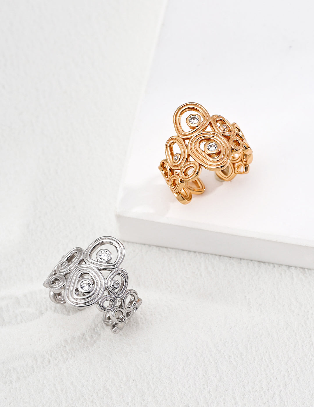 Whispers of Rain Zircon Ring