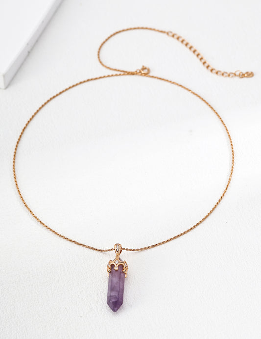 Royal Amethyst Crown Pendant necklace