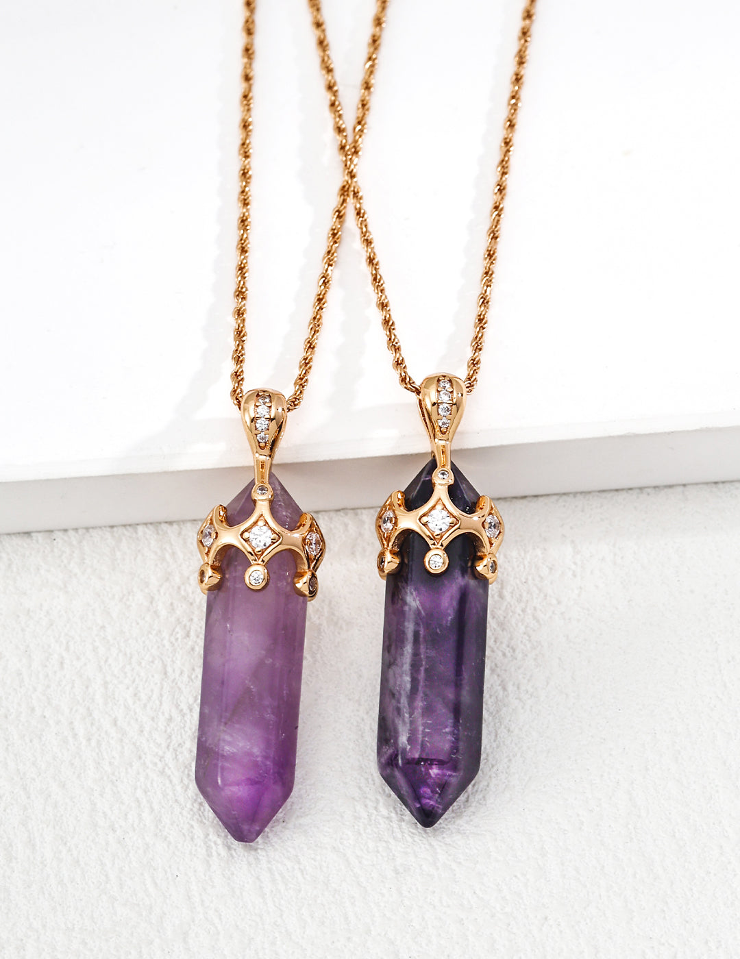 Royal Amethyst Crown Pendant necklace