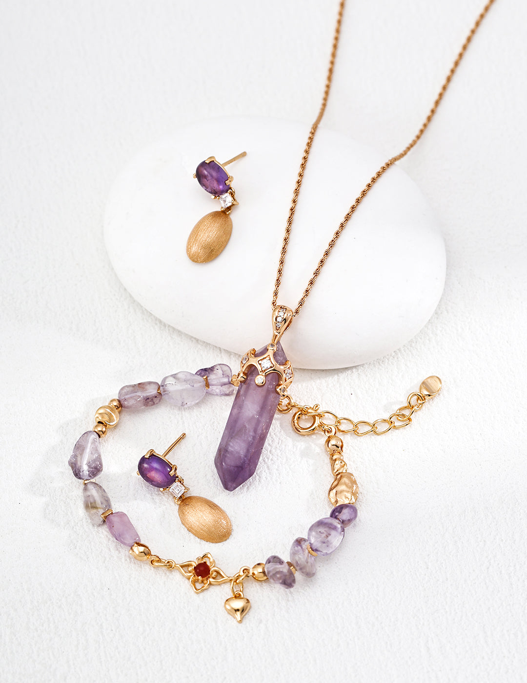 Royal Amethyst Crown Pendant necklace