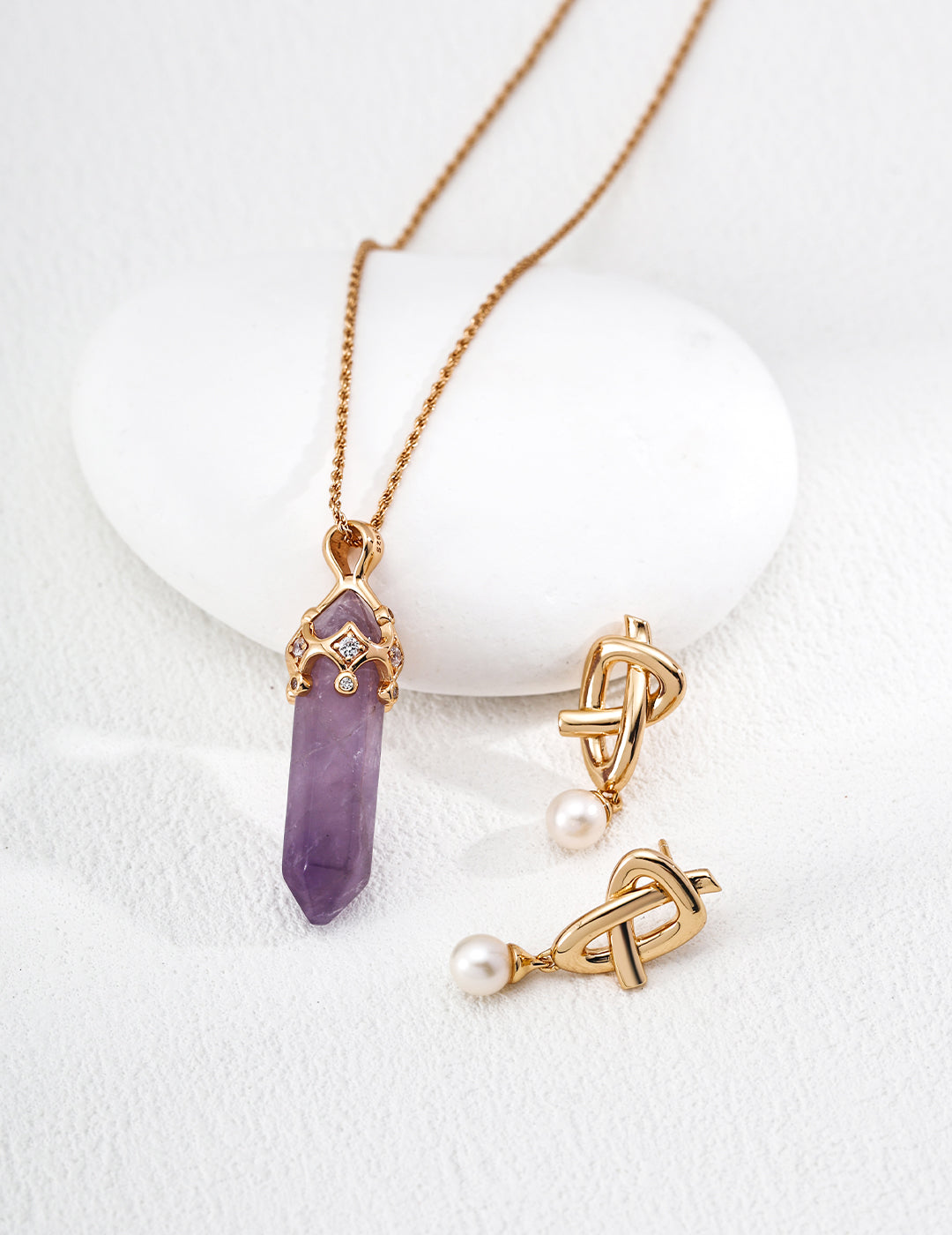 Royal Amethyst Crown Pendant necklace
