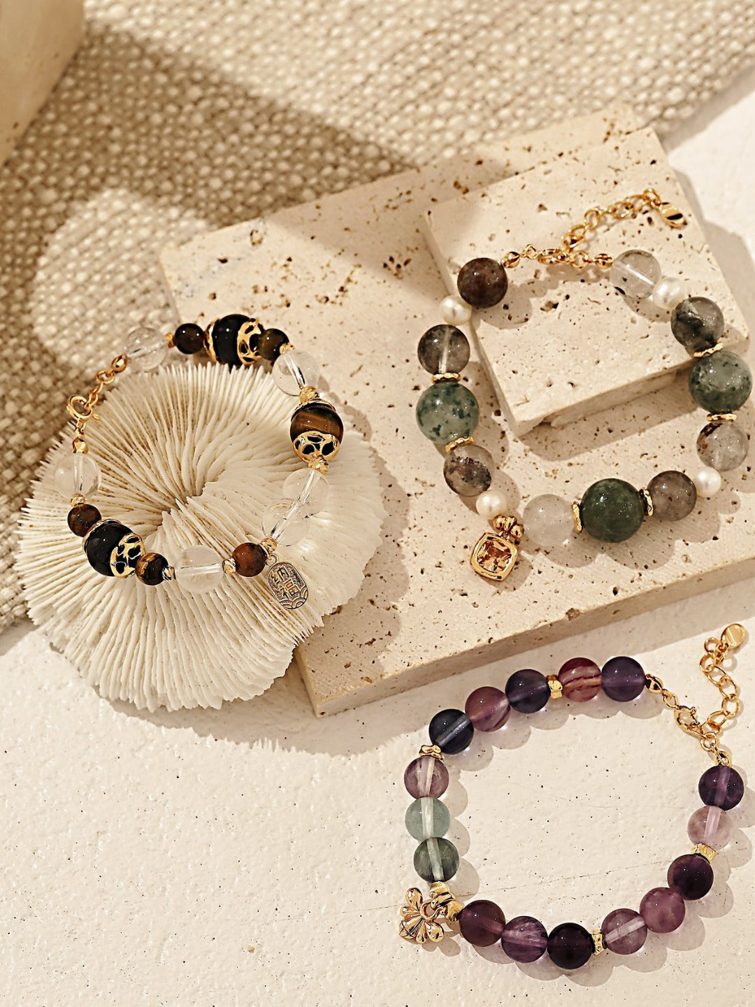 Fashionable Multicolor Fluorite Bracelet in S925 Silver