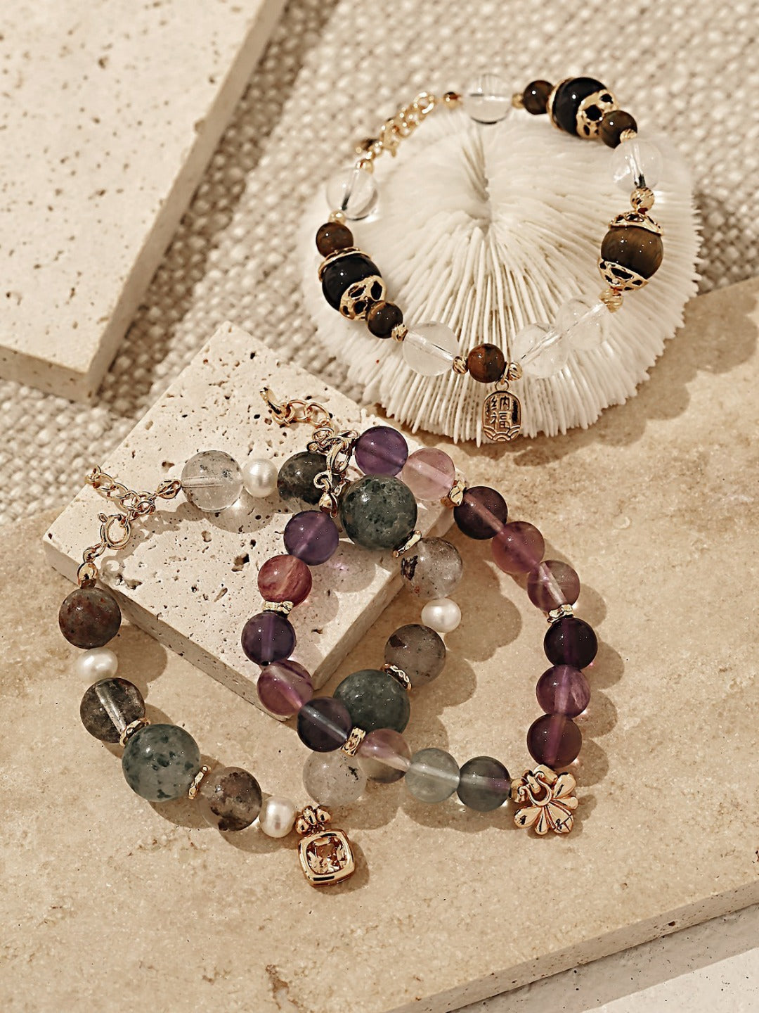 Fashionable Multicolor Fluorite Bracelet in S925 Silver